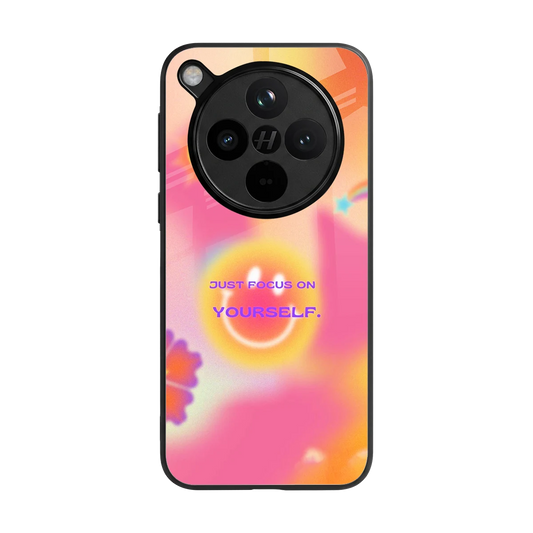 Focus On Yourself back phone cover | glass case for oppo find x8