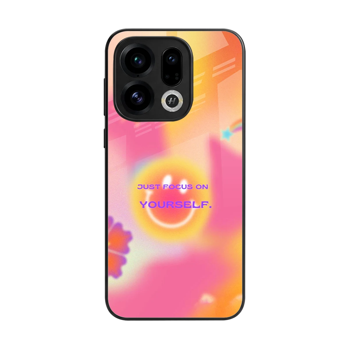 Focus On Yourself back phone cover | glass case for oppo find x9