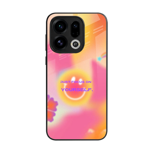 Focus On Yourself back phone cover | glass case for oppo find x9