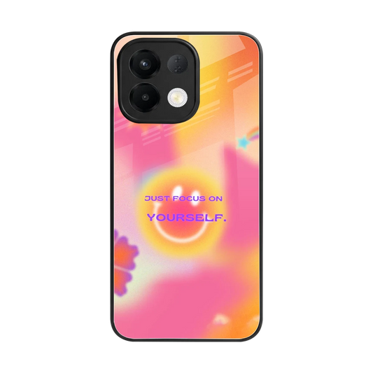 Focus On Yourself back phone cover | glass case for oppo k13 5g