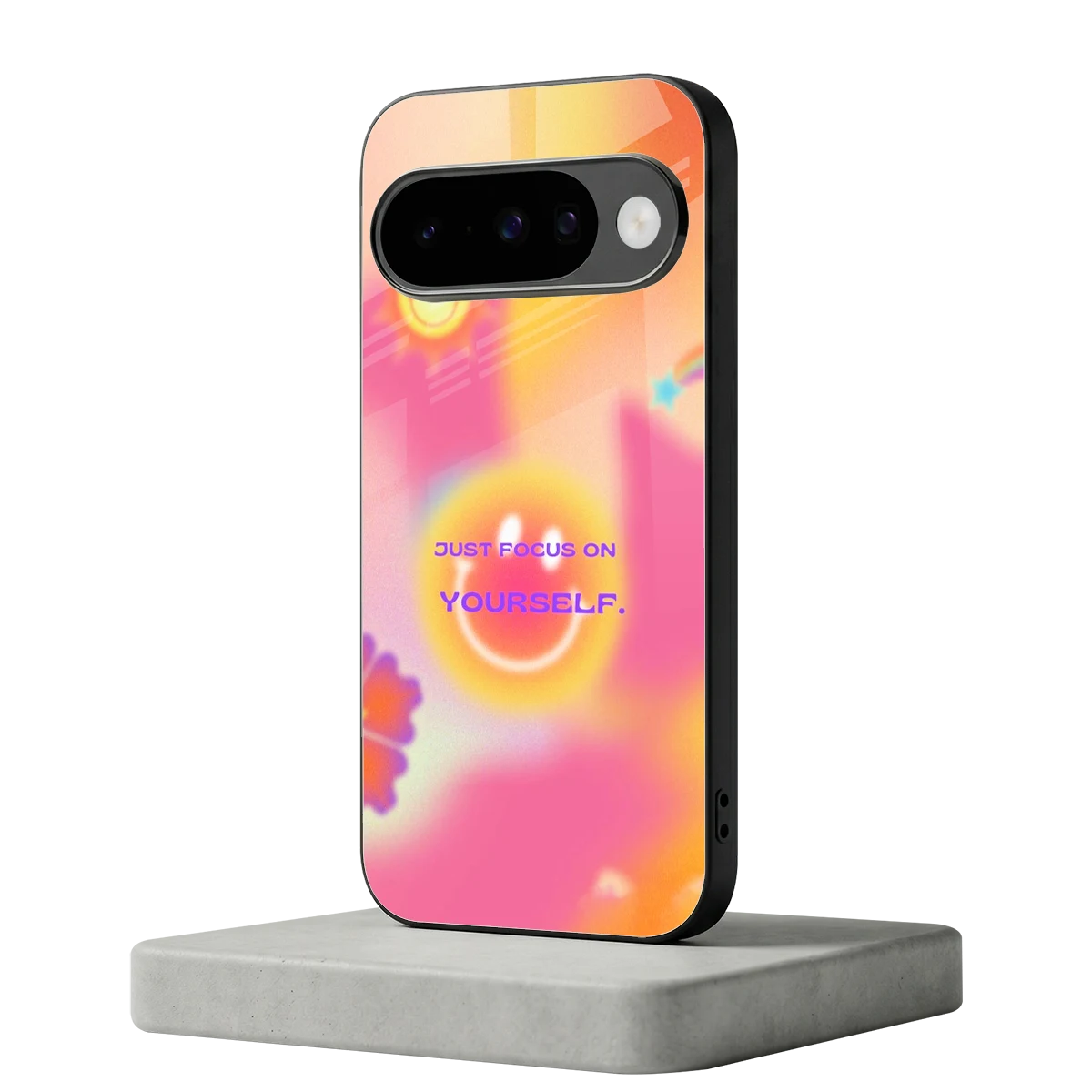 Focus On Yourself google pixel 10 mobile cover | shockproof glass phone case