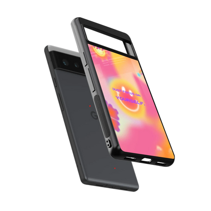 Focus On Yourself sleek google pixel 6a cover with tempered glass back and TPU edges