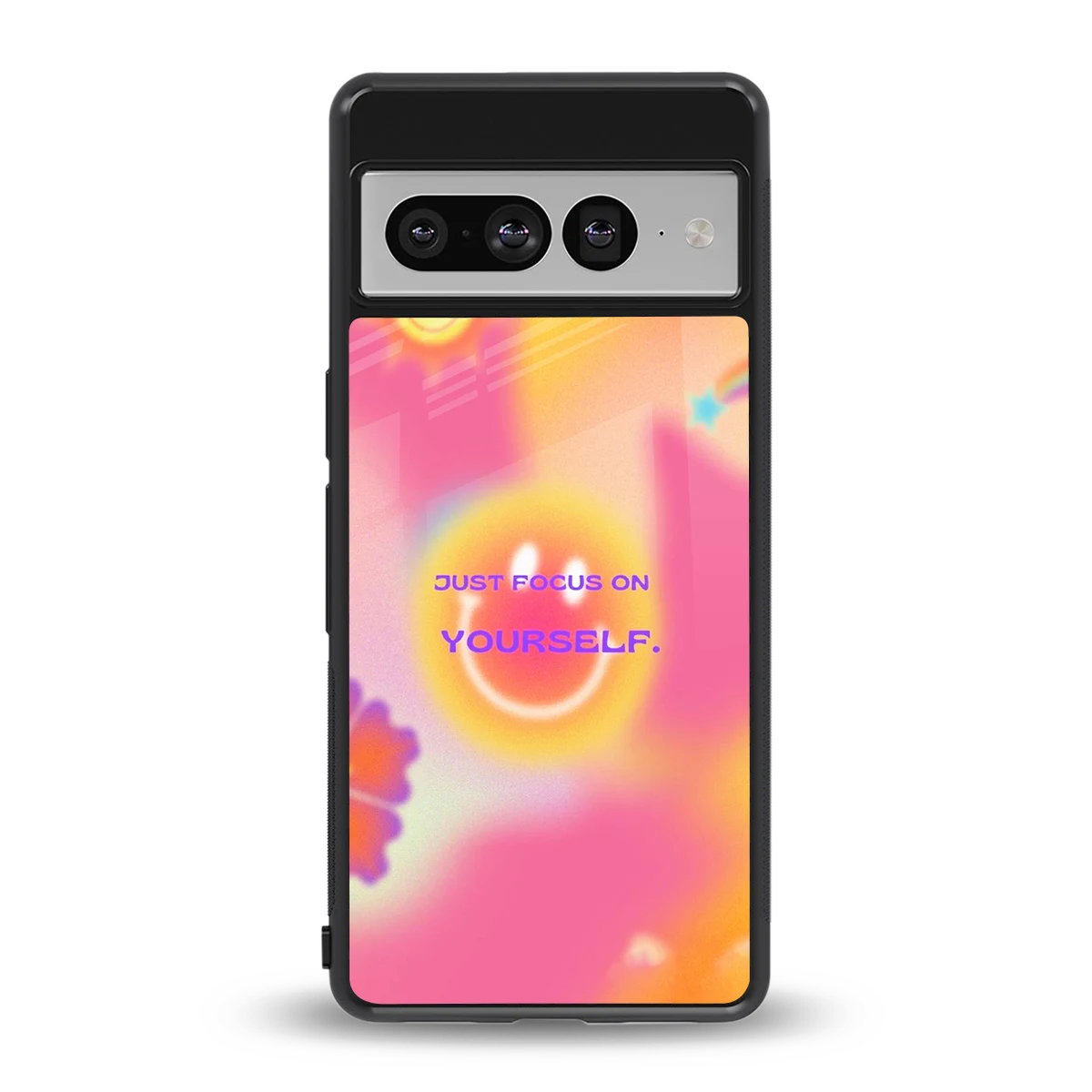 Focus On Yourself back phone cover | glass case for google pixel 7 pro