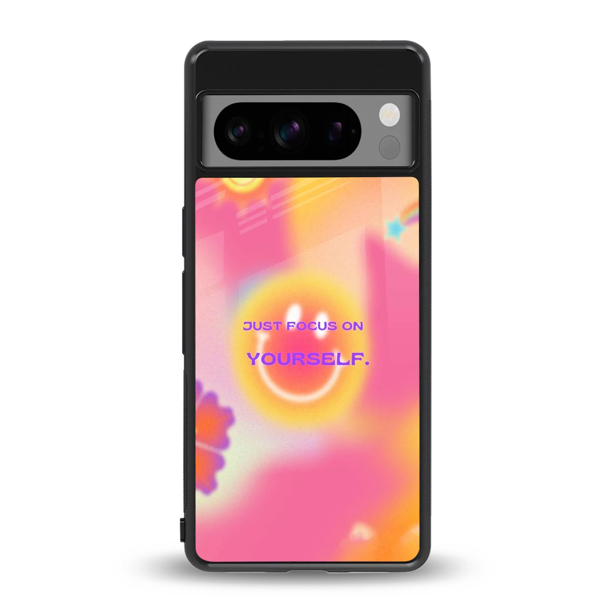 Focus On Yourself back phone cover | glass case for google pixel 8 pro