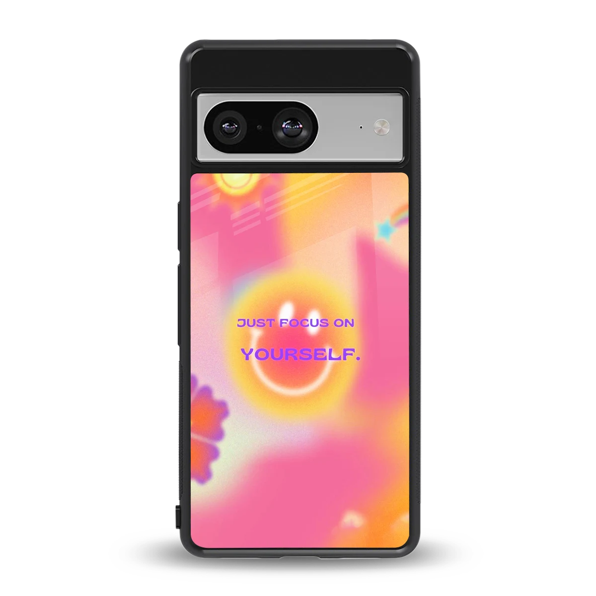 Focus On Yourself back phone cover | glass case for google pixel 8