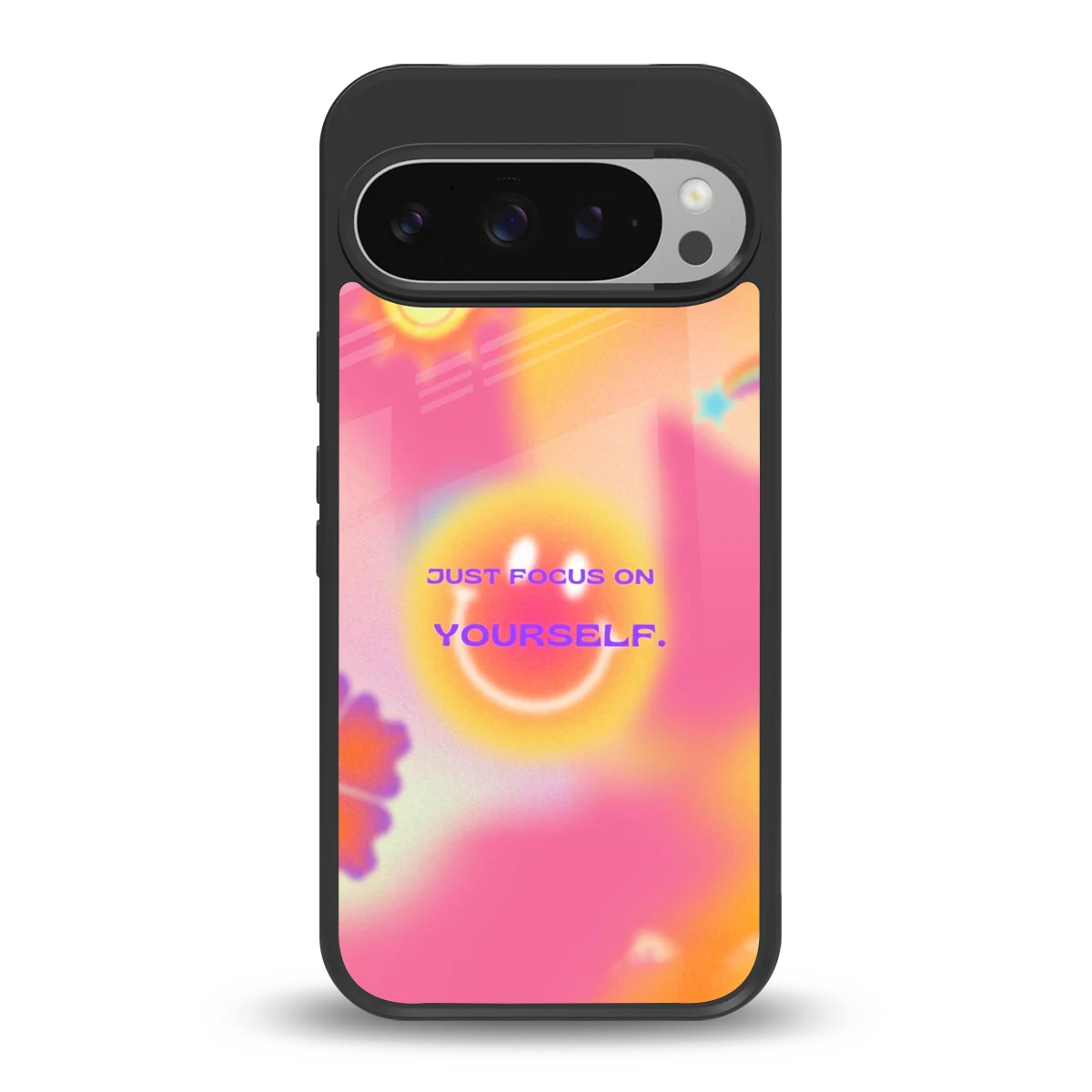 Focus On Yourself back phone cover | glass case for google pixel 9 pro xl