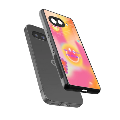Focus On Yourself sleek google pixel 10a cover with tempered glass back and TPU edges
