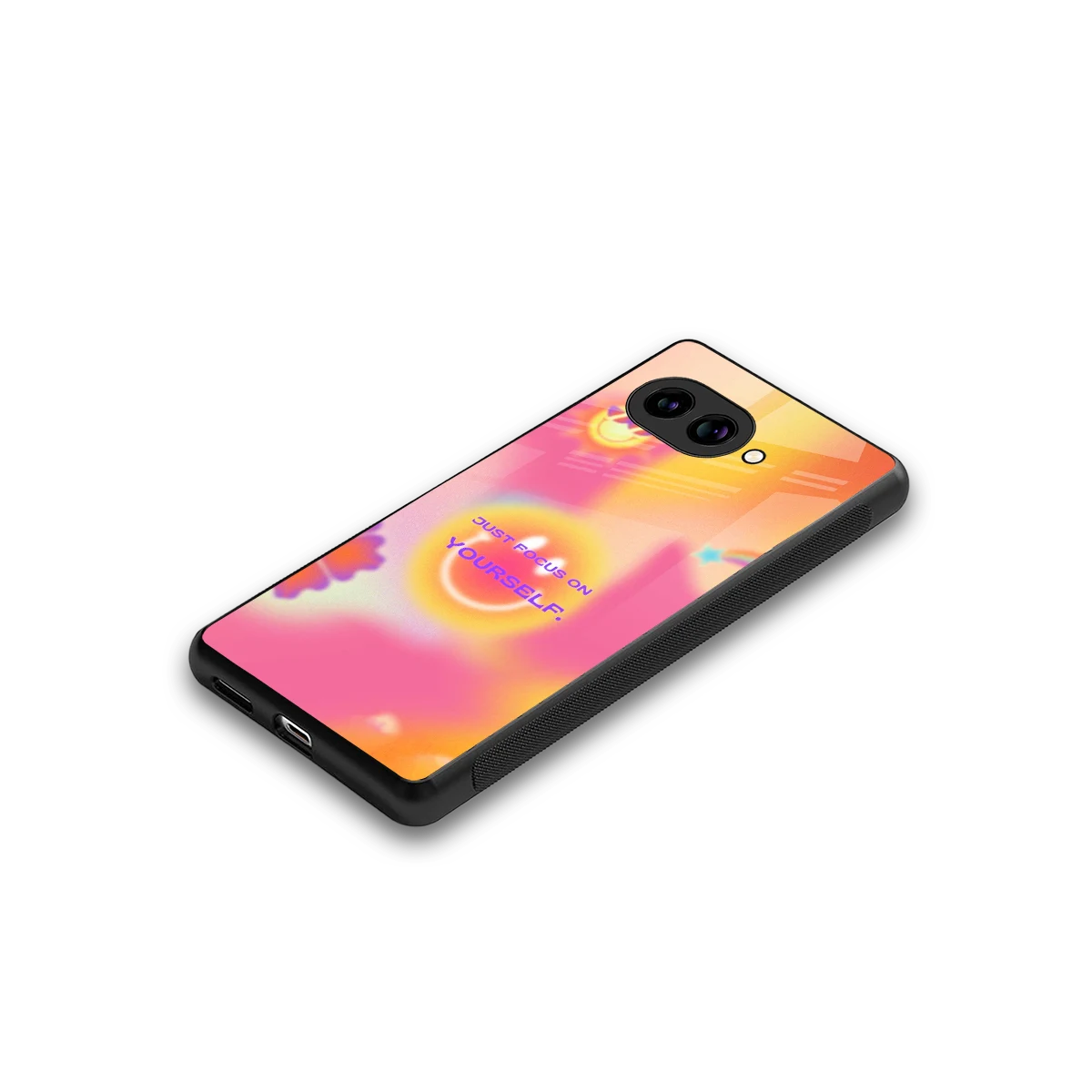 Focus On Yourself stylish phone case for google pixel 10a | glossy glass and slim fit