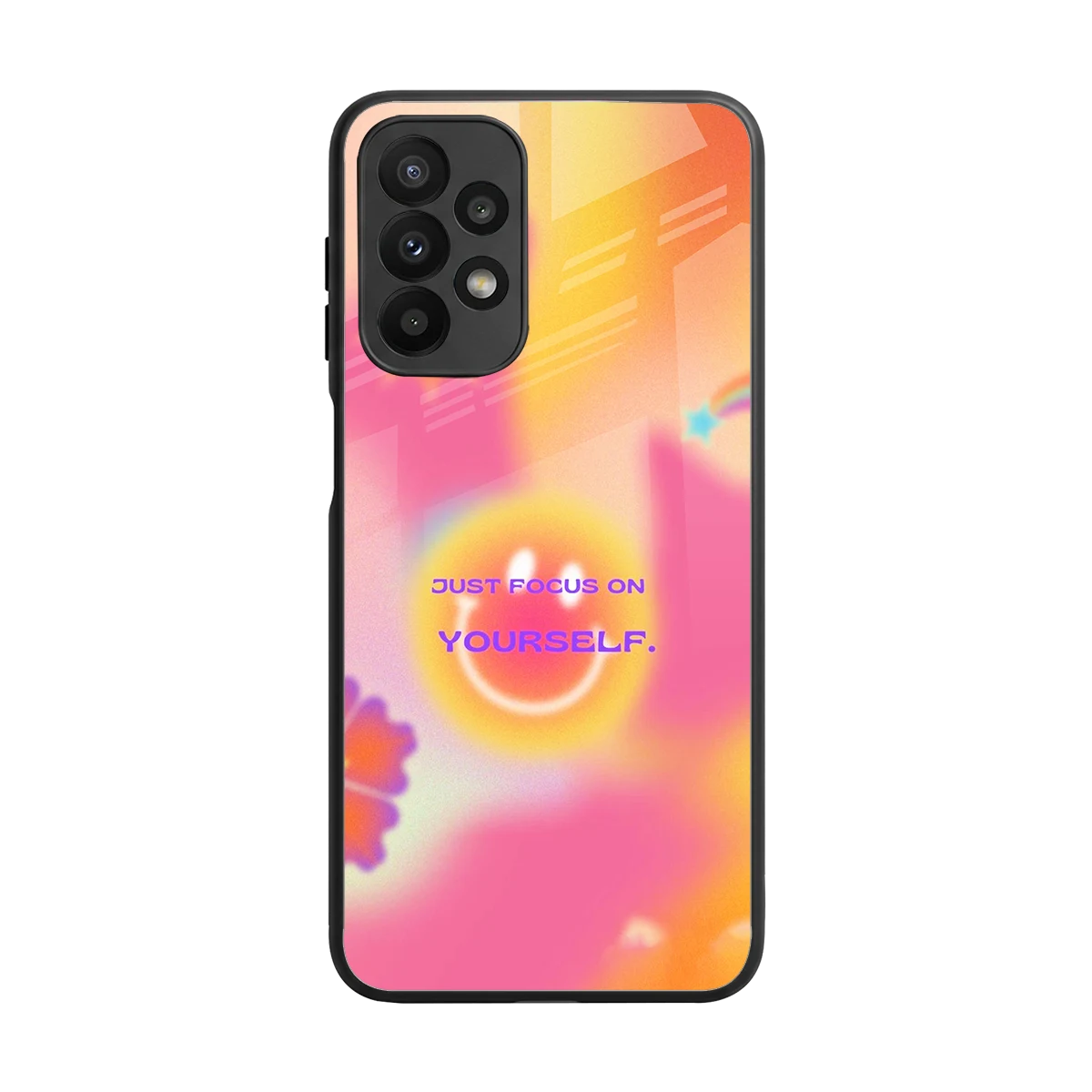 Focus On Yourself back phone cover | glass case for samsung galaxy a23