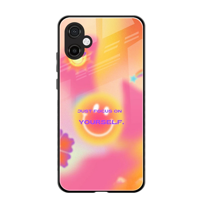 Focus On Yourself back phone cover | glass case for samsung galaxy a06 5g