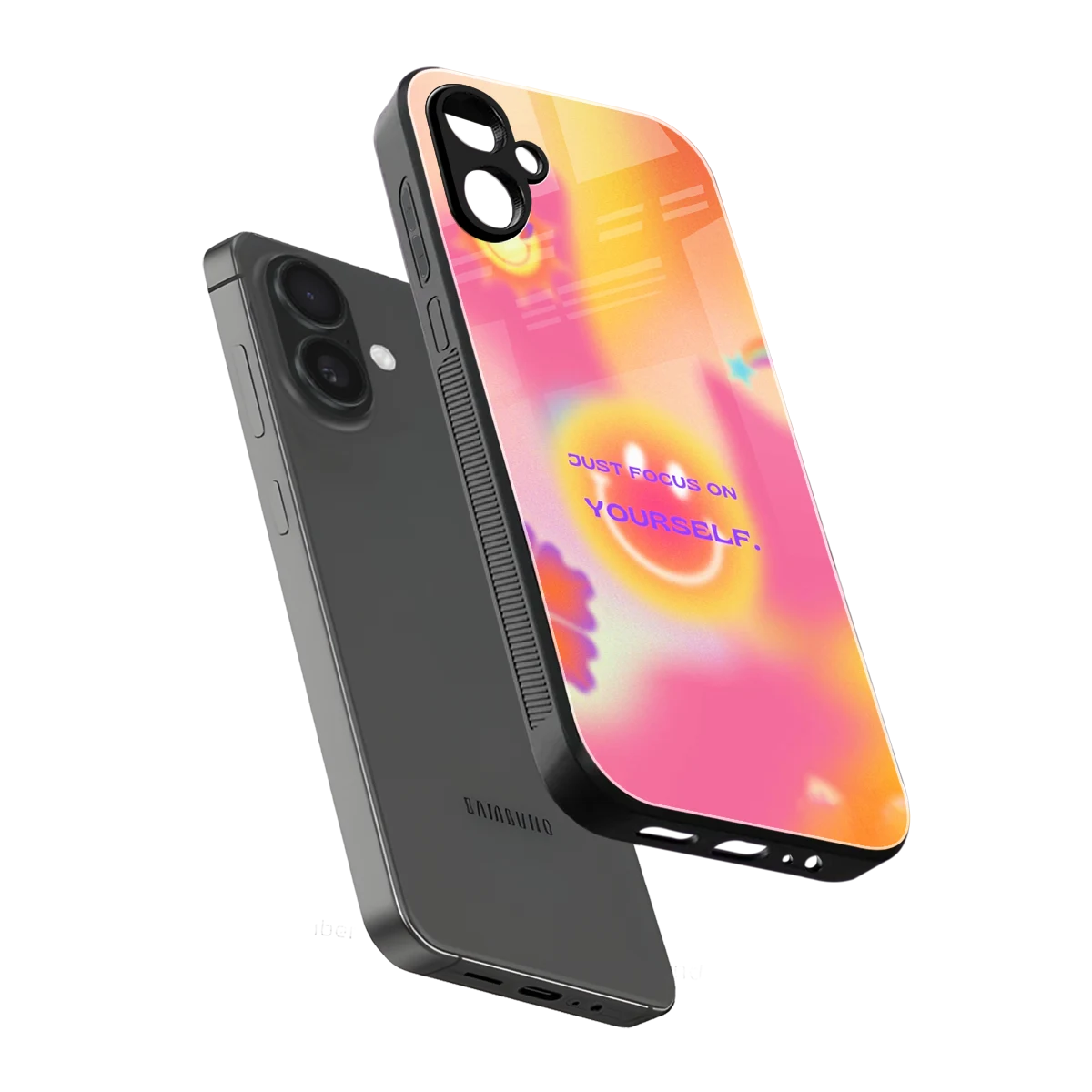 Focus On Yourself sleek samsung galaxy a06 5g cover with tempered glass back and TPU edges