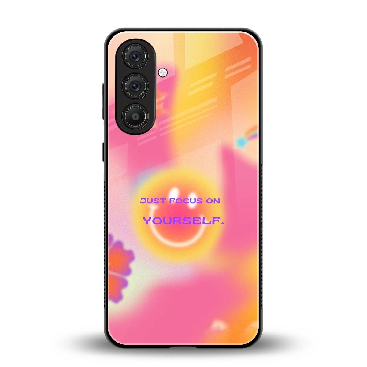 Focus On Yourself back phone cover | glass case for samsung galaxy m35 5g