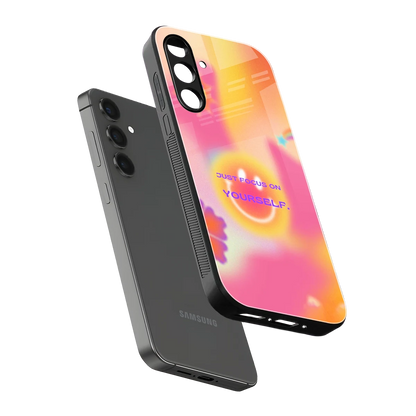 Focus On Yourself sleek samsung galaxy m35 5g cover with tempered glass back and TPU edges