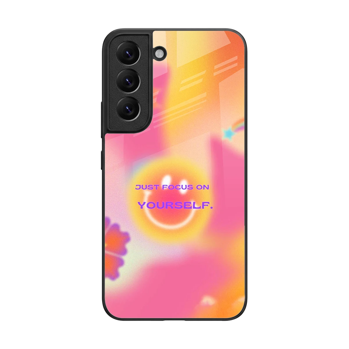 Focus On Yourself back phone cover | glass case for samsung galaxy s22