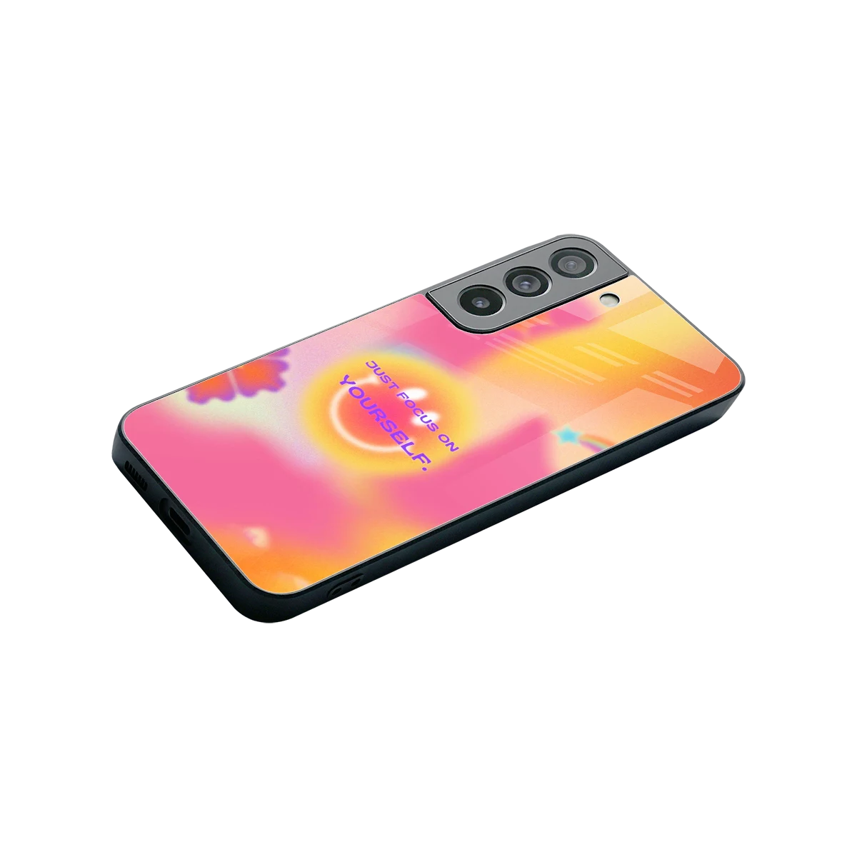 Focus On Yourself stylish phone case for samsung galaxy s22 | glossy glass and slim fit