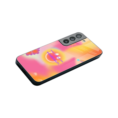 Focus On Yourself stylish phone case for samsung galaxy s22 | glossy glass and slim fit