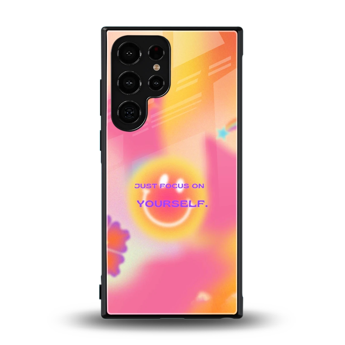 Focus On Yourself back phone cover | glass case for samsung galaxy s23 ultra