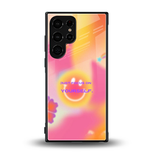 Focus On Yourself back phone cover | glass case for samsung galaxy s23 ultra