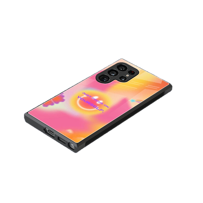 Focus On Yourself stylish phone case for samsung galaxy s24 ultra | glossy glass and slim fit