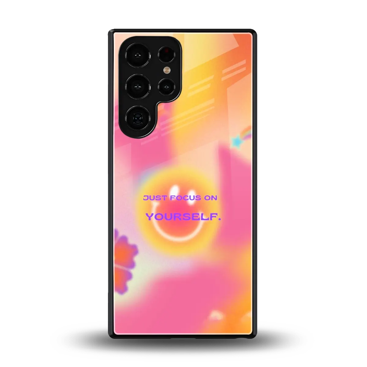 Focus On Yourself back phone cover | glass case for samsung galaxy s25 ultra