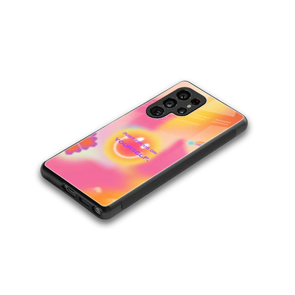 Focus On Yourself stylish phone case for samsung galaxy s25 ultra | glossy glass and slim fit