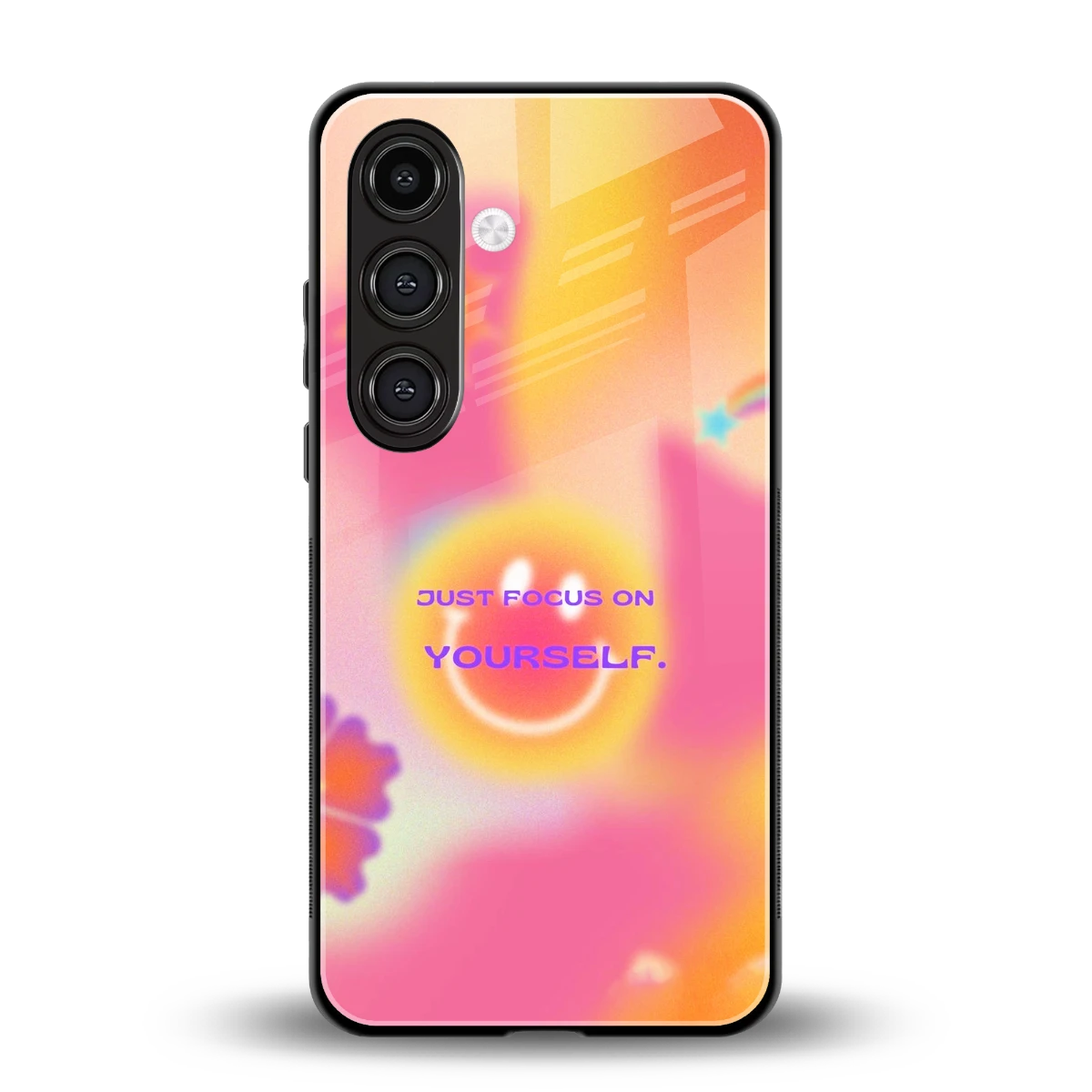 Focus On Yourself back phone cover | glass case for samsung galaxy s24