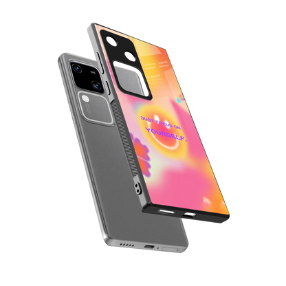 Focus On Yourself sleek vivo v30 cover with tempered glass back and TPU edges
