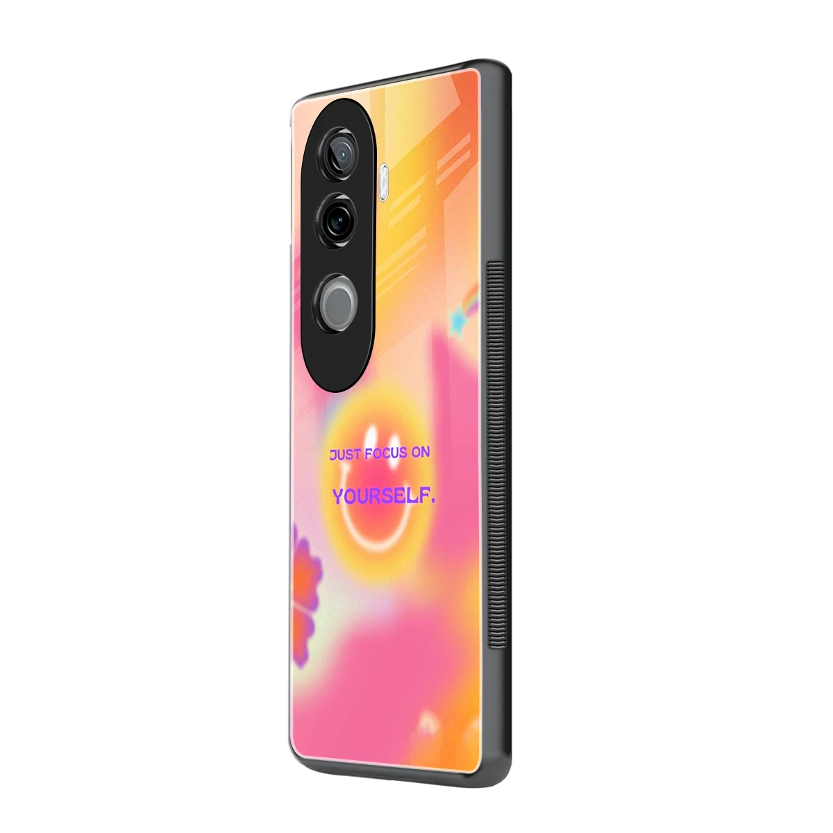Focus On Yourself vivo v40e mobile cover | shockproof glass phone case