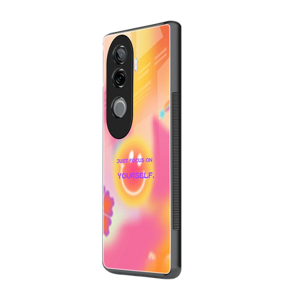 Focus On Yourself vivo v40e mobile cover | shockproof glass phone case