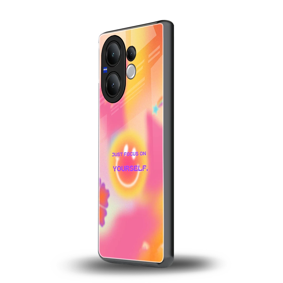 Focus On Yourself vivo v60 mobile cover | shockproof glass phone case