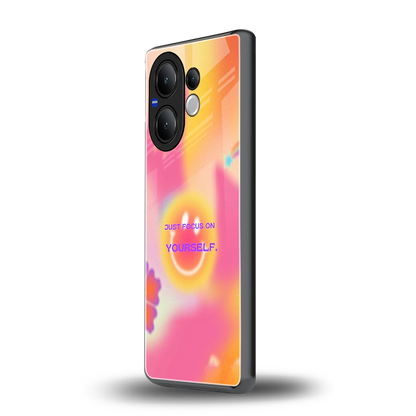 Focus On Yourself vivo v60 mobile cover | shockproof glass phone case