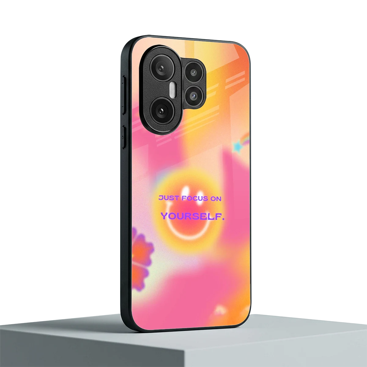 Focus On Yourself vivo x200 fe mobile cover | shockproof glass phone case