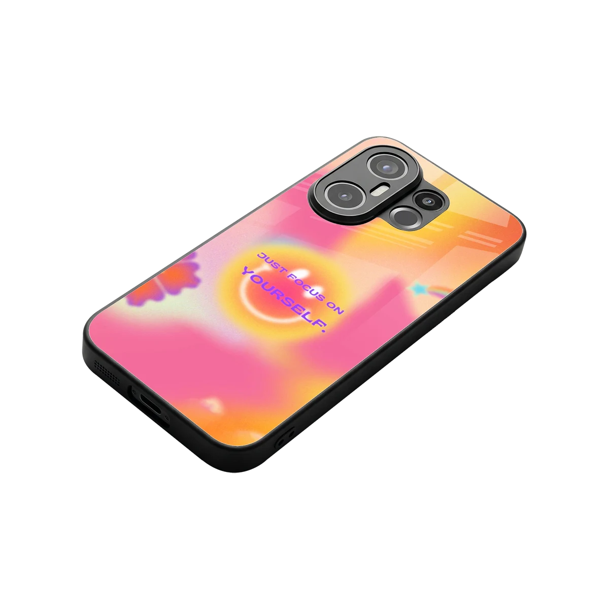 Focus On Yourself stylish phone case for vivo x200 fe | glossy glass and slim fit