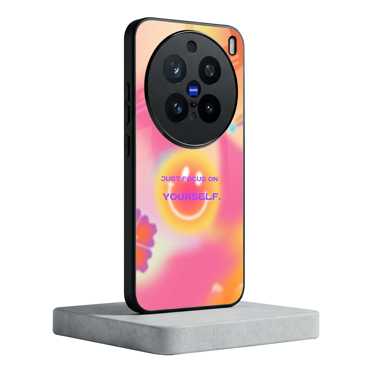 Focus On Yourself vivo x200 pro mobile cover | shockproof glass phone case