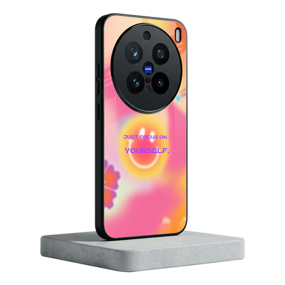 Focus On Yourself vivo x200 pro mobile cover | shockproof glass phone case