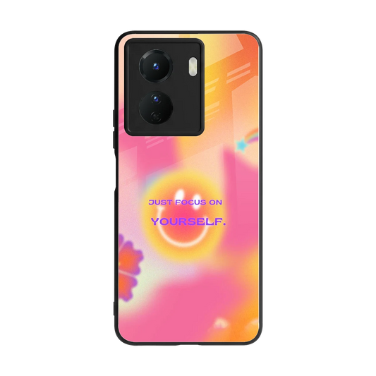 Focus On Yourself back phone cover | glass case for vivo y16