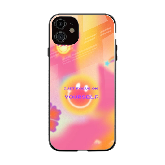 Focus On Yourself back phone cover | glass case for iphone 11