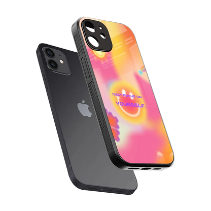 Focus On Yourself sleek iphone 11 cover with tempered glass back and TPU edges