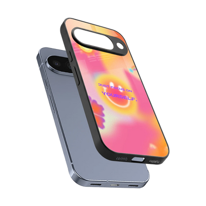 Focus On Yourself sleek google pixel 10 cover with tempered glass back and TPU edges