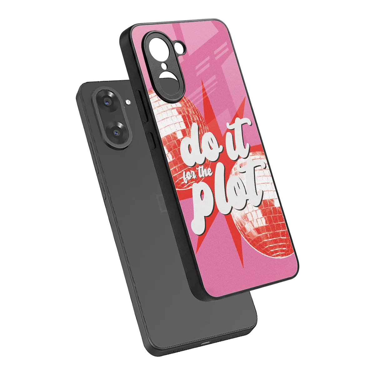 For The Plot sleek oneplus nord ce5 5g cover with tempered glass back and TPU edges