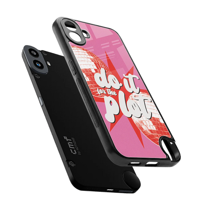 For The Plot sleek cmf nothing phone 1 cover with tempered glass back and TPU edges