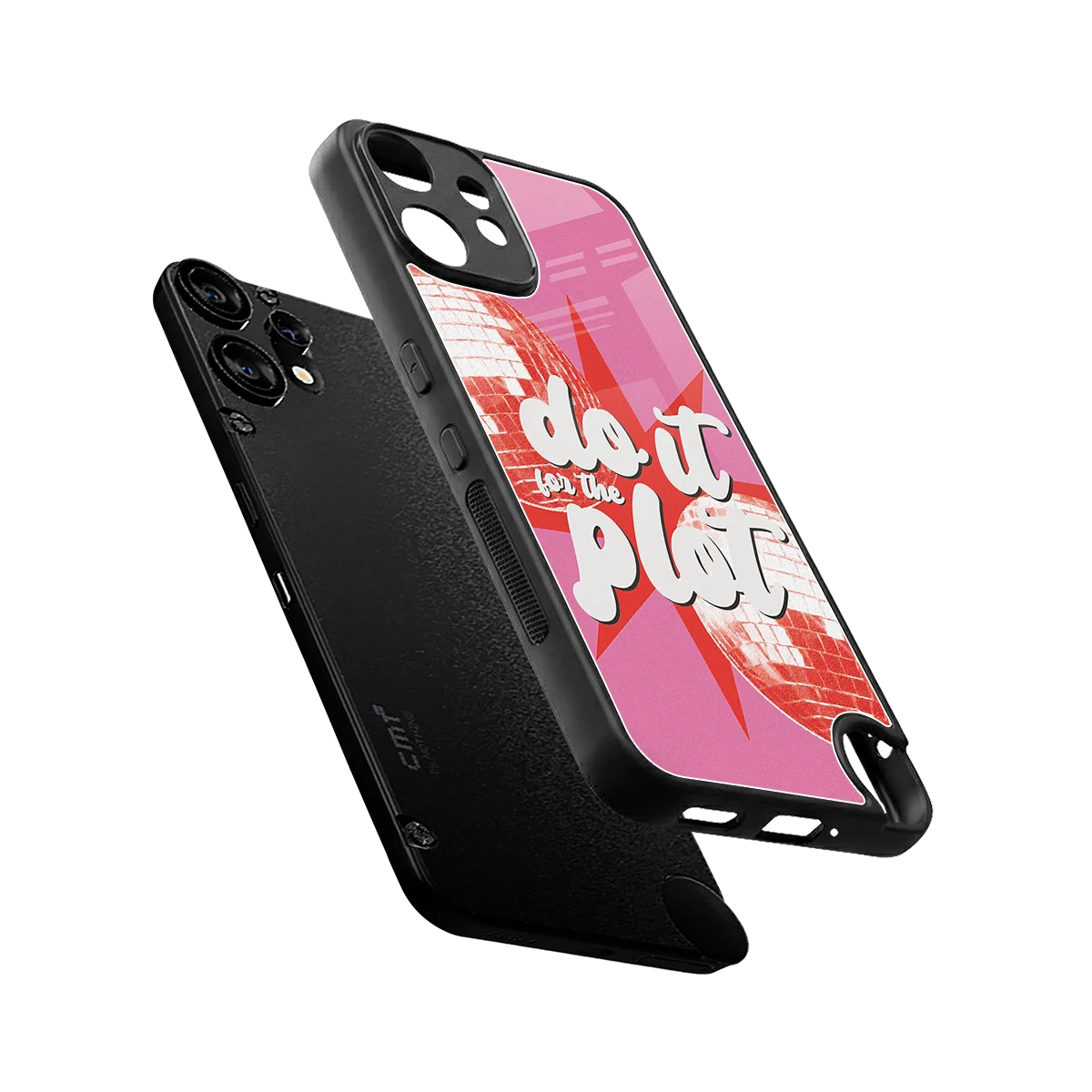 For The Plot sleek cmf nothing phone 2 pro cover with tempered glass back and TPU edges