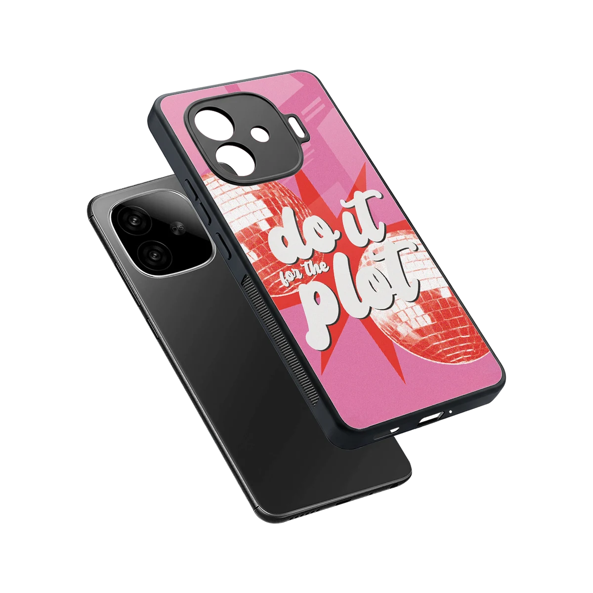 For The Plot sleek iqoo neo 10r 5g cover with tempered glass back and TPU edges