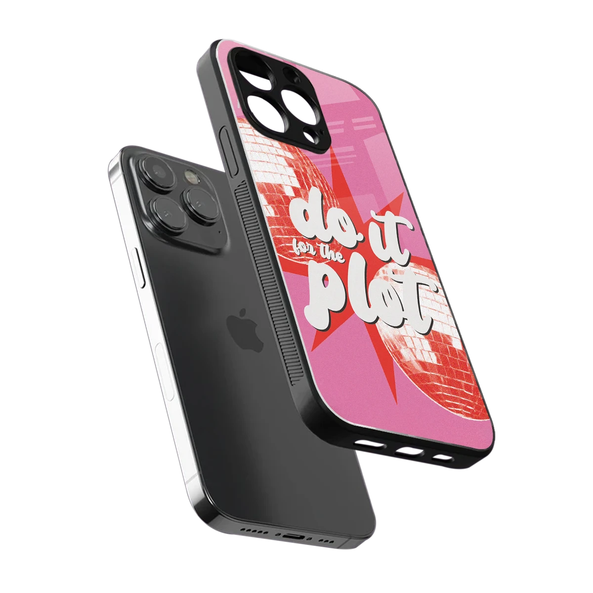 For The Plot sleek iphone 13 pro cover with tempered glass back and TPU edges