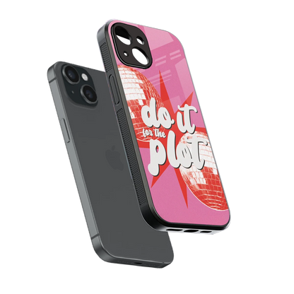 For The Plot sleek iphone 14 cover with tempered glass back and TPU edges