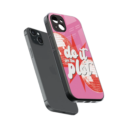For The Plot sleek iphone 14 plus cover with tempered glass back and TPU edges