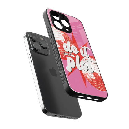 For The Plot sleek iphone 15 pro cover with tempered glass back and TPU edges
