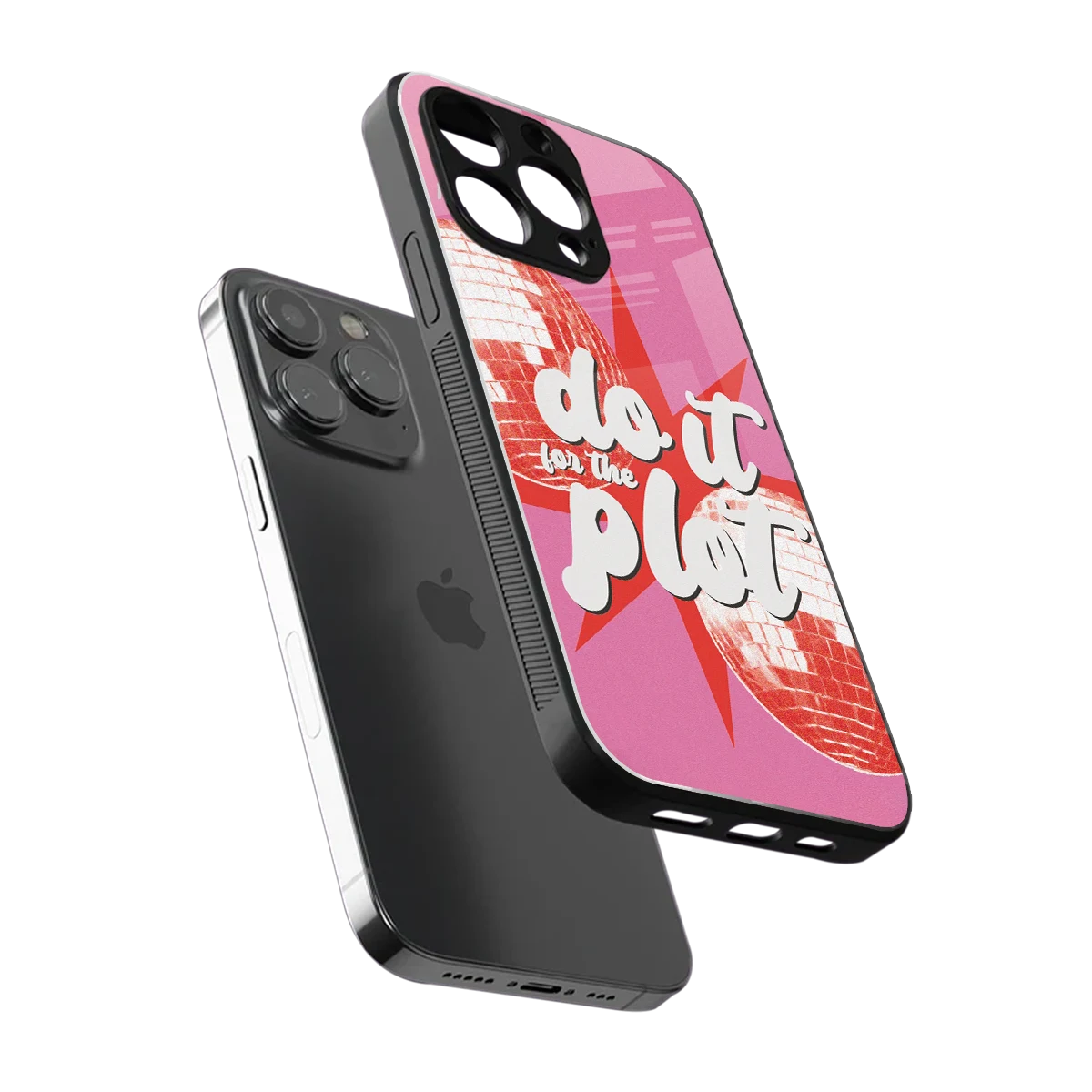 For The Plot sleek iphone 16 pro max cover with tempered glass back and TPU edges