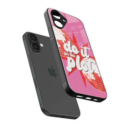 For The Plot sleek iPhone 16 cover with tempered glass back and TPU edges