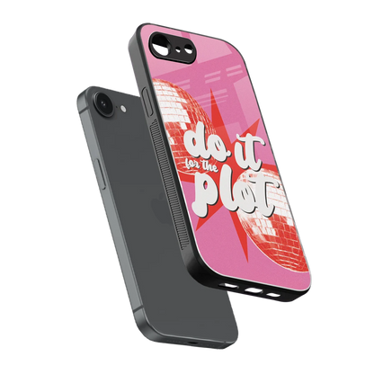 For The Plot sleek iphone 16e cover with tempered glass back and TPU edges